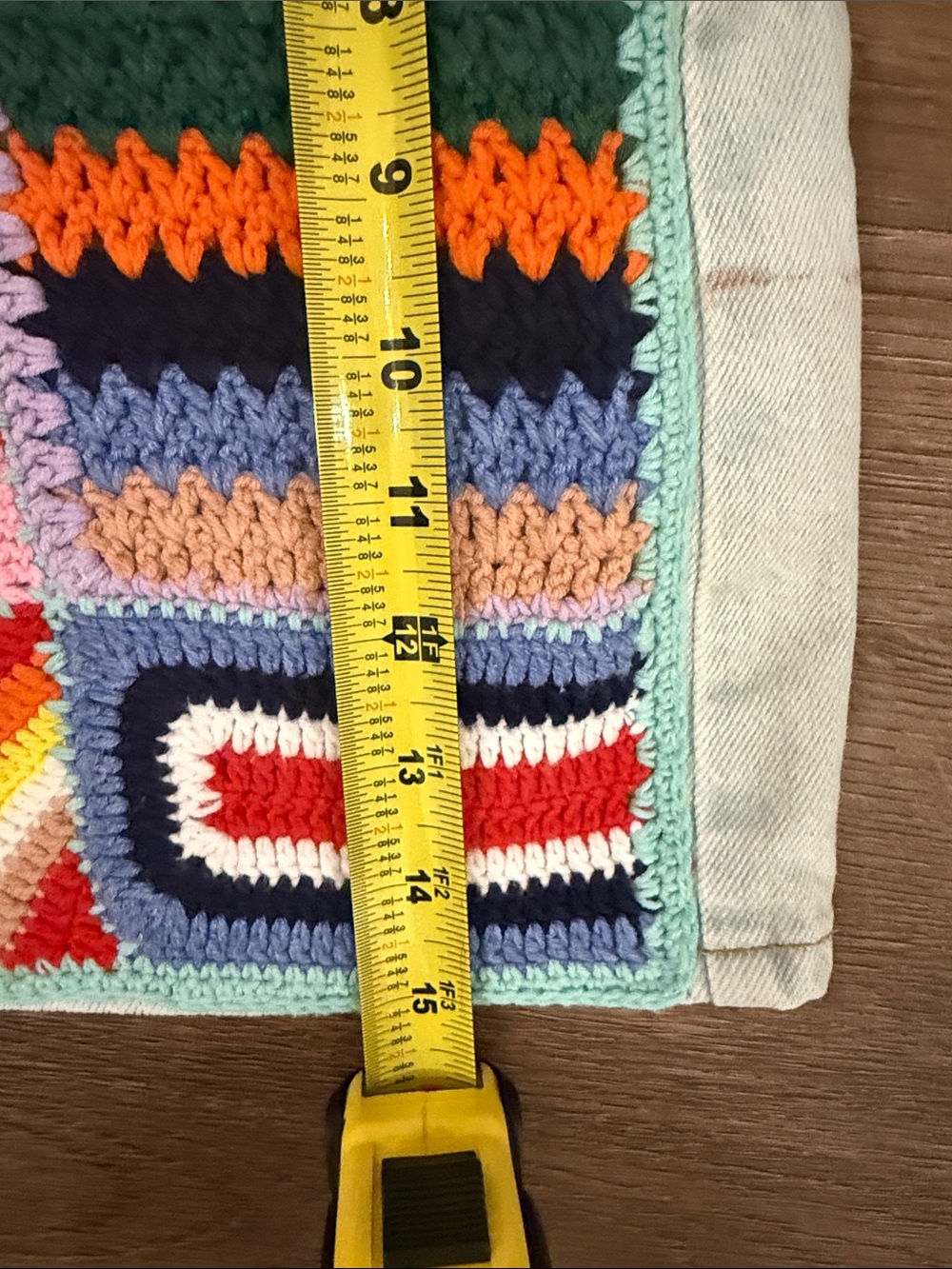 FARM Rio Multicolor Crochet Patchwork Jean Shorts - Picture 3 of 7